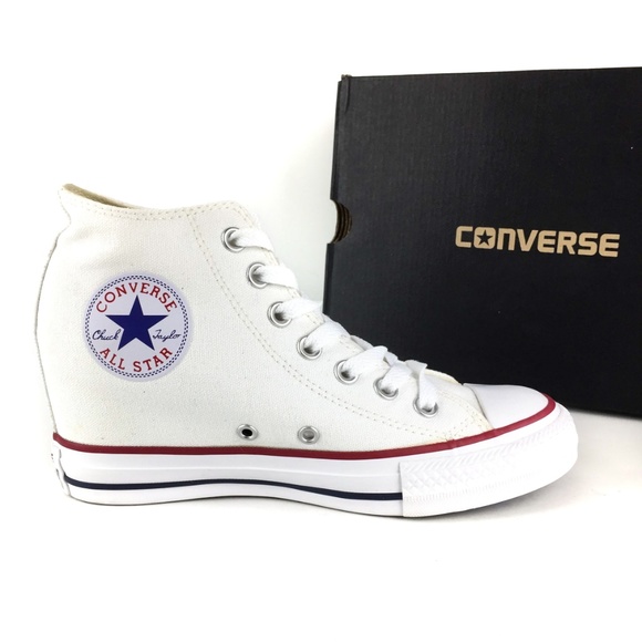 white converse wedges